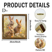 Easter Bunny Wooden Decorative Plaque Spring Pastoral Style Tabletop Decor