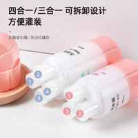 Travel Dispenser Bottle Set for Shampoo, Conditioner, Lotion - Silicone Refillable Containers