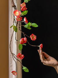 Artificial Begonia Flowers, Vintage Style Faux Floral Arrangement for Living Room Decor