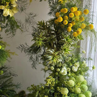 Greenery Gold Artificial Rose Hydrangea Peony Arch Flowers for Wedding & Event Decor