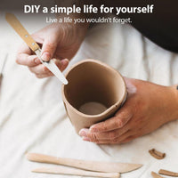 Pottery Clay Sculpting Tools Set for DIY Craft Projects - Wooden Handle Clay Modeling Kit