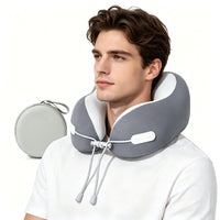 Portable Cooling U-Shaped Neck Pillow for Travel and Napping