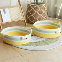 Hand-Woven Rattan Cat Bed with Cushion - Summer Cool Pet Hammock for Cats