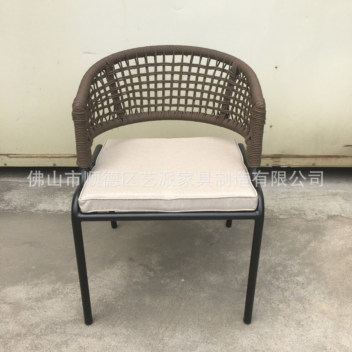 Aluminum Alloy Outdoor Woven Rattan Chair for Hotel Balcony Patio Cafe Dining