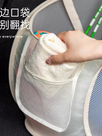 Foldable Car Trunk Organizer Mesh Storage Basket for Sports Gear