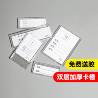 Double-Layer Acrylic Sign Holder with Card Slot for Display