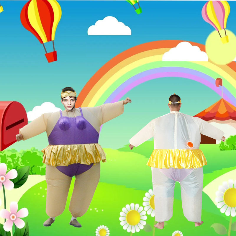 Inflatable Sumo Wrestler & Ballerina Costume for Stage Performance and Parties