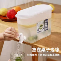Refrigerator Cold Water Pitcher with Faucet, 3.5L Large Capacity Beverage Dispenser for Home Use