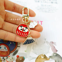 Japanese Daruma Fuji Mountain AirPods Case Keychain Charm
