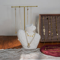 Plaster Goddess Shoulder Necklace Display Stand Jewelry Art Ornament Showcase Prop