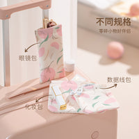 Portable Self-Closing Storage Pouch for Cables, Earphones, and Cosmetics
