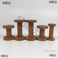 Solid Wood Vintage Thread Spool Household Nostalgic Wooden Bobbin Handmade Accessory Winding Wheel Cross Stitch Storage Organizer