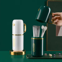 Minimalist Travel Toothbrush Holder Set with Mouthwash Cups