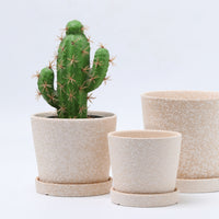 Unglazed Terracotta Slanted Round Planter Pot for Plants and Flowers