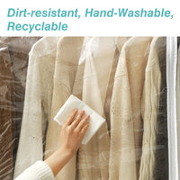 PEVA Garment Rack Cover for Home and Dorm, Transparent Dustproof Clothes Protector