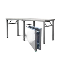 Foldable Stainless Steel Portable Dining Table, Thickened Outdoor Lightweight Picnic Table