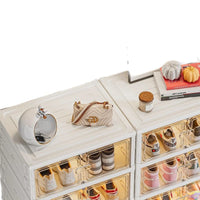 Foldable Clear Shoe Storage Box with Lid - Stackable & Easy Assembly for Home Organization