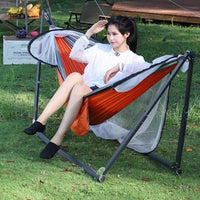 Portable Folding Hammock Stand for Outdoor Camping and Indoor Use, Aluminum Alloy Frame