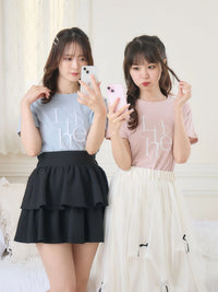 Women's Embroidered Cotton Short Sleeve T-Shirt
