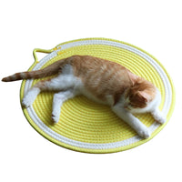 Hand-Woven Cotton Rope Cat Paw Pad - Scratch-Resistant Pet Sleeping Mat