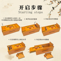 Wooden Puzzle Box Brain Teaser Money Bank