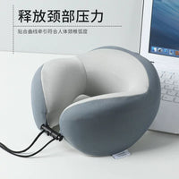 Memory Foam U-Shaped Travel Neck Pillow for Office Naps and Neck Support