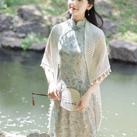 Women's Summer Hollow Knit Shawl Cape