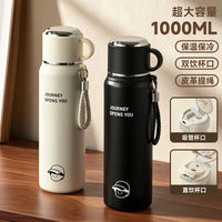 316 Stainless Steel Insulated Water Bottle with Dual-Use Lid, Portable for Outdoor Sports & Car Travel