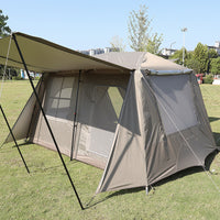 Outdoor Tunnel Camping Tent, Easy Setup, Double Layer, 2 Rooms, 1 Hall, Automatic Family Tent