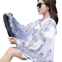 Sun Protection Cape Shawl Lightweight Breathable Cover-up