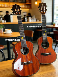 Professional All-Solid Wood Ukulele for Beginners and Advanced Players, 23/26 Inch Concert/Tenor Ukulele