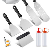 Griddle Accessories Kit, Flat Top Grill Utensil Set for Blackstone and Camp Chef, Enlarged Spatula BBQ Tools
