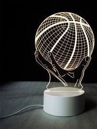 Sports Ball 3D Illusion LED Night Light for Bedroom Decor and Gifts
