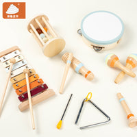 Orff Musical Instrument Set for Kids, Early Education Percussion Toys, Wooden Montessori Teaching Aids