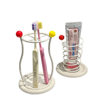 Bathroom Countertop Toothbrush Holder and Organizer with Drainage