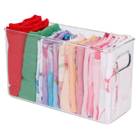 Clear Scarf and Tie Organizer Box for Wardrobe Drawers