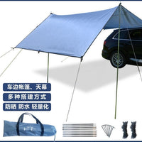 Car Side Awning Tent for Outdoor Camping and Road Trips, SUV Tailgate Shade Shelter