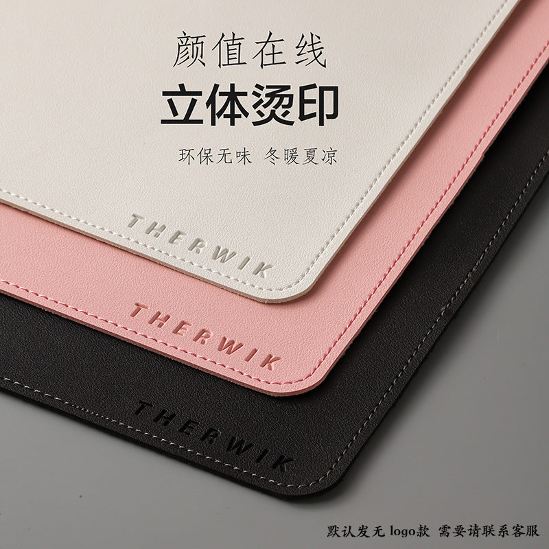 Large PU Leather Desk Mat for Office and Home, Waterproof Mouse Pad and Keyboard Protector