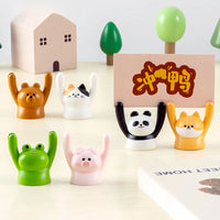 Resin Luminous Animal Memo Clip Holder for Desktop Decoration