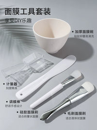 Silicone Facial Mask Mixing Bowl Set with Spatula and Brushes for Skincare Application
