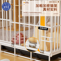 Petshouse Extra-Large Indoor Cat Cage with Litter Box, Multi-Tier Cat Villa