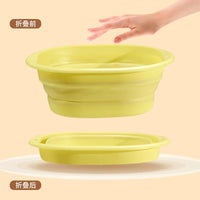 Foldable Portable Plastic Basin for Travel, Foot Soaking, Laundry, and Home Use