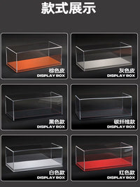 1:18 Scale Model Car Acrylic Dustproof Display Case with Integrated PVC Base for Collector Vehicles