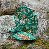 Sungmor Cast Iron Hummingbird Feeder Vintage Wall Mounted Bird Feeder for Balcony Patio Garden Outdoor Decor