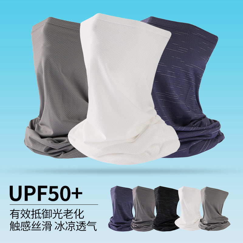 Unisex Outdoor Cycling Cooling Ice Silk Headband Neck Gaiter UV Protection Breathable Multi-functional Face Mask