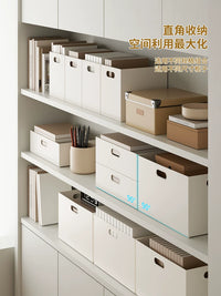 Right Angle Storage Bins for Bookshelves Cabinets and Kitchen Organization