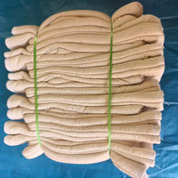 Thickened Heat Resistant White Five-Finger Cotton Gloves for BBQ Baking Kitchen Boiler Work