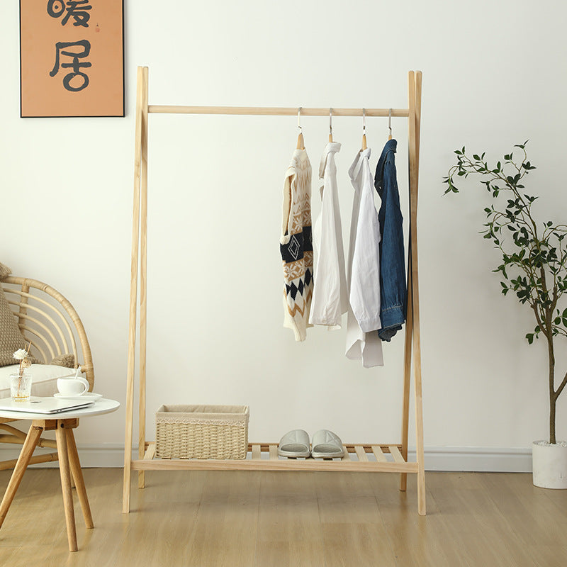 Solid Wood Entryway Hall Tree with Shoe Rack and Coat Hooks
