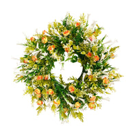 Artificial Wildflower Wreath for Front Door & Wall Decor - Spring/Summer Floral Garland