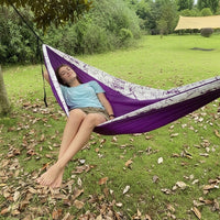 Outdoor Mosquito Net Hammock with Quick Setup, Anti-Roll Nylon Taffeta Swing for Camping & Leisure